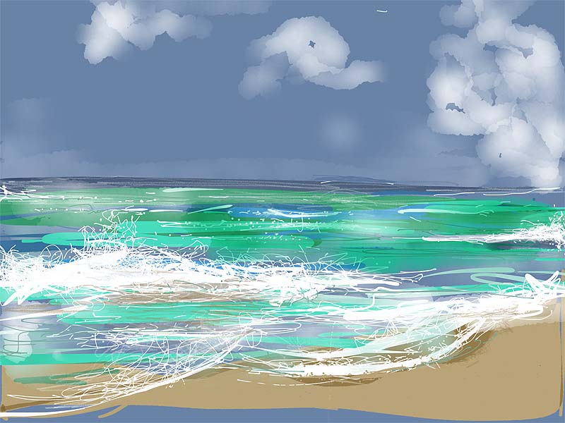 The windy sea by Roger Newbrook